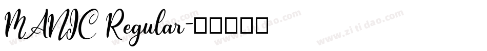 MANIC Regular字体转换